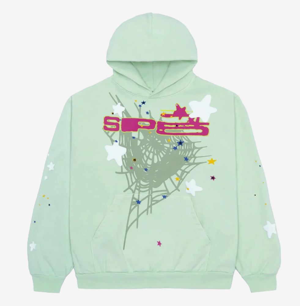 SP5DER LIME GREEN HOODIE