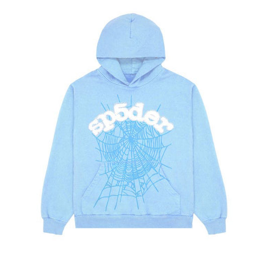 SP5DER OG WEB BLUE RHINESTONE HOODIE